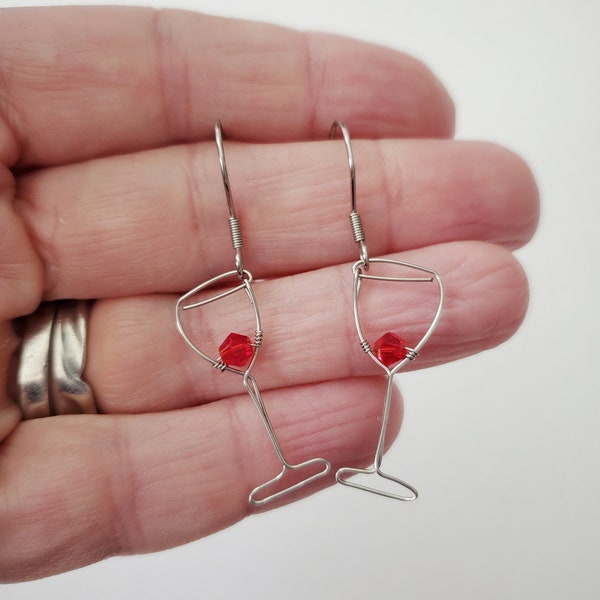 Red Wine Earrings Etsy