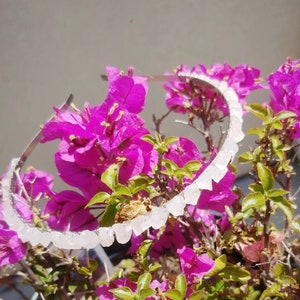 Gemstone Headband, Rose Quartz Tiara, Crystal Headband, Crystal Crown, Bridal Headband, Festival Tiara, Boho Headband, Crystal Tiara