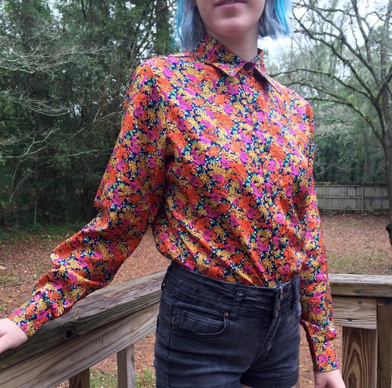 polyester button down shirts
