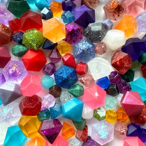 Resin Jewels Random Assortment / Loose Parts / Sensory Play / Treasure / Glitter / Rainbow
