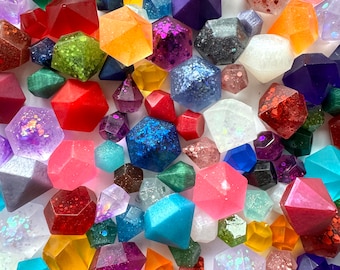 Resin Jewels Random Assortment / Loose Parts / Sensory Play / Treasure / Glitter / Rainbow