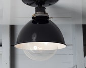 Industrial Ceiling Mount light- Metal Shade Lamp - Semi Flush Mount