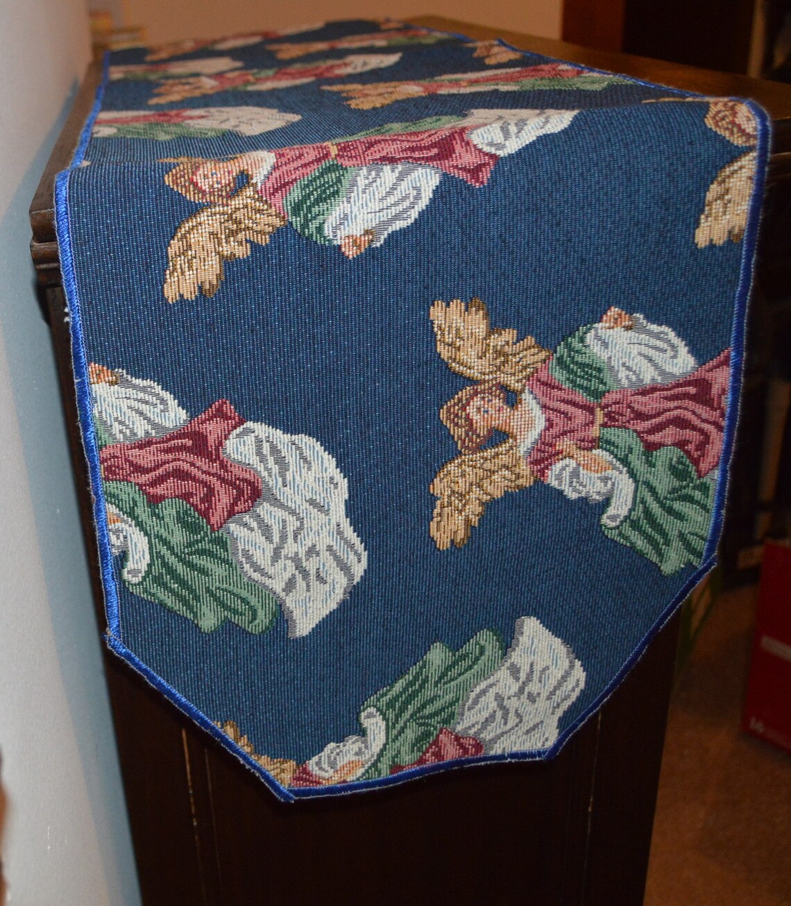 Angel Tablerunner, Angel Table Runner, Dresser Scarf, Tapestry Mantel ...