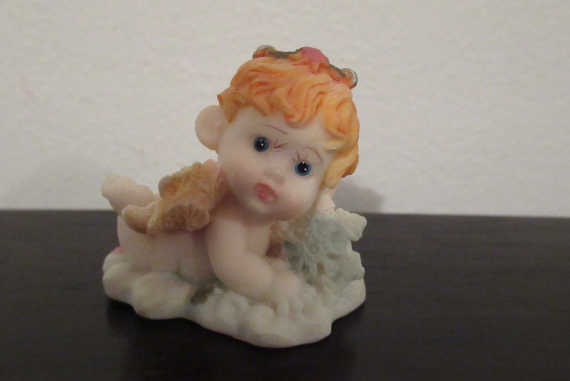 4 Miniature Angel Figurine Cherub Knick Knack Angel Cherub Etsy