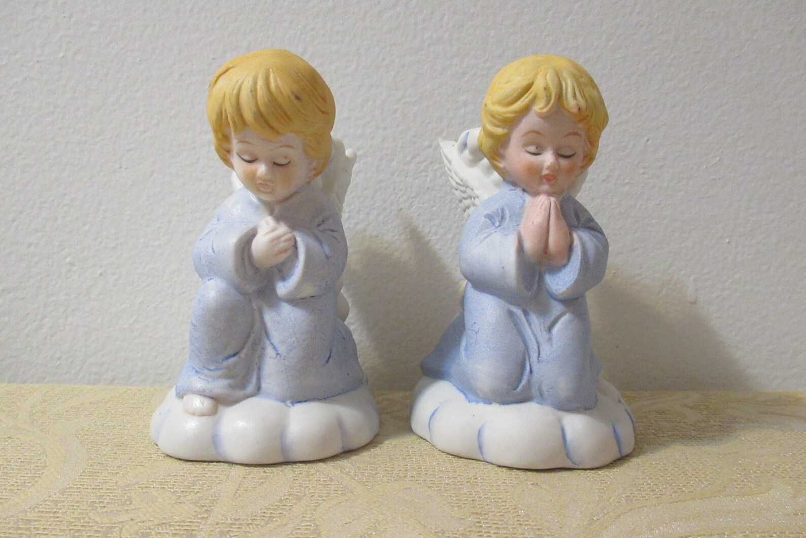 Ceramic Praying Angel Candle Holder Set / Set of 2 Porcelain Etsy