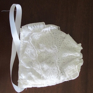 bonnet, baby girl bonnet, baby lace bonnet, baptism bonnet, baby girl white lace bonnet, christening bonnet, baby blessing hats, newborn