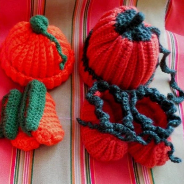 Babies Pumpkin Beanie Baby Pumpkin Hat Pumpkin Booties Pumpkin Hat for Baby Pumpkin Fall Hat