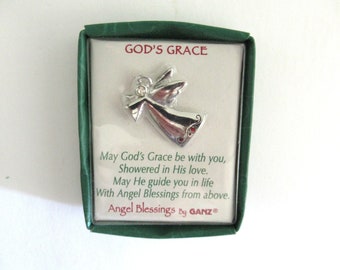 Angel Pendant, silver angel, Ganz angel pendant with box, angel charm, small angel pendant, small charm, silver charm, angel necklace charm