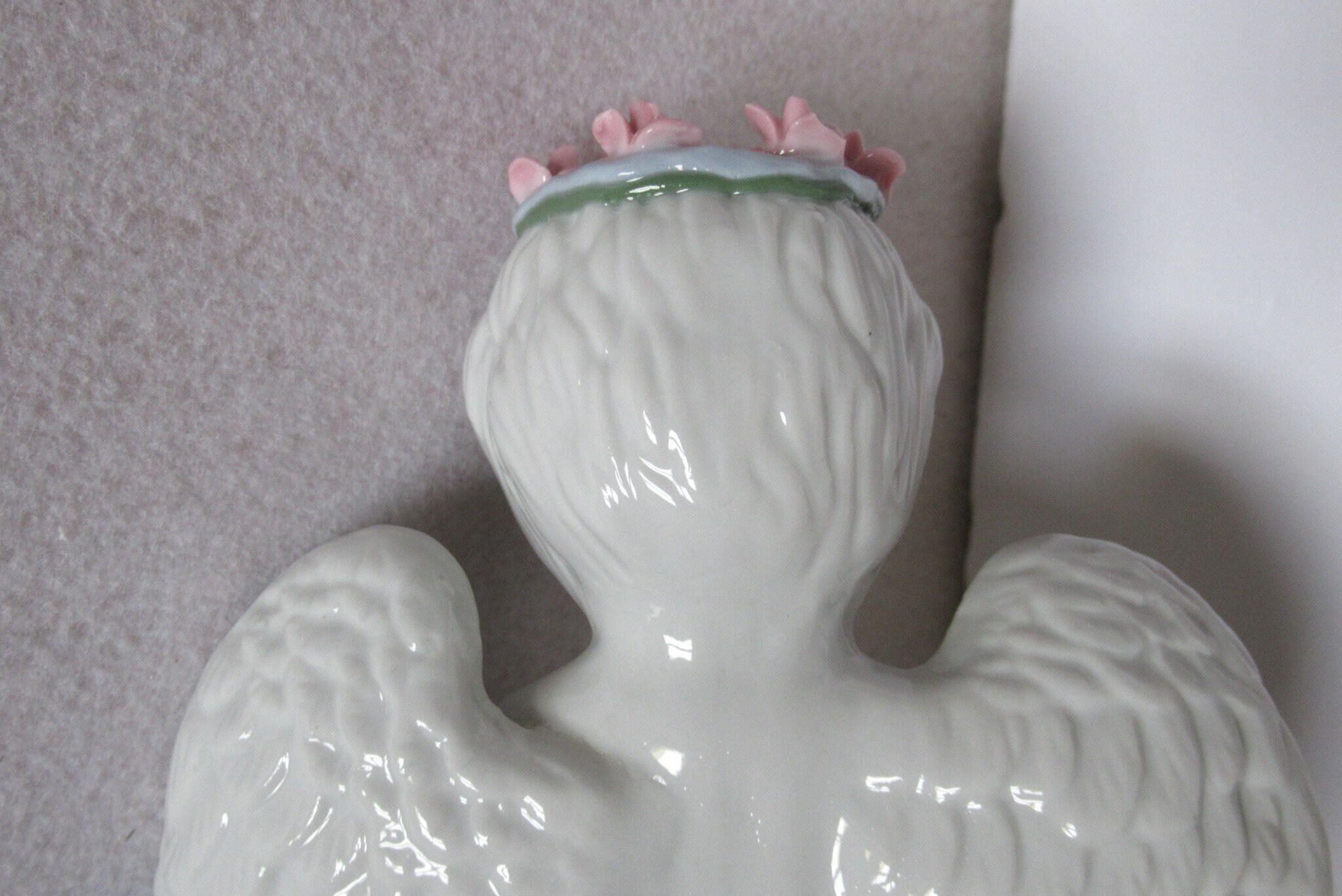White Porcelain Cherub Shelf Sitter Vintage Angel Figurine Etsy UK