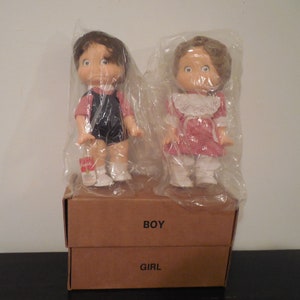Campbells Soup Special Edition Kid Dolls Boy and Girl Set With Original Packaging and Box, Campbell's Soup Kids Dolls
