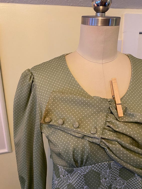 Multi-Pattern 1970s Maxi Dress - image 9