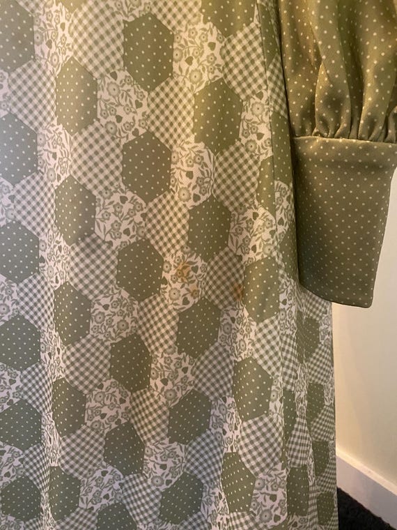 Multi-Pattern 1970s Maxi Dress - image 6