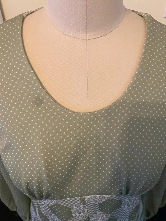 Multi-Pattern 1970s Maxi Dress - image 7