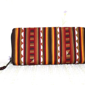 Bolsa carteira colorida Hmong Patchwork Clutch - FNP1506