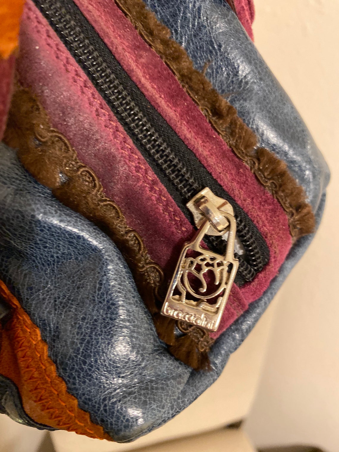 Braccialini Vintage Real Leather Italian Braccialini Bag Etsy