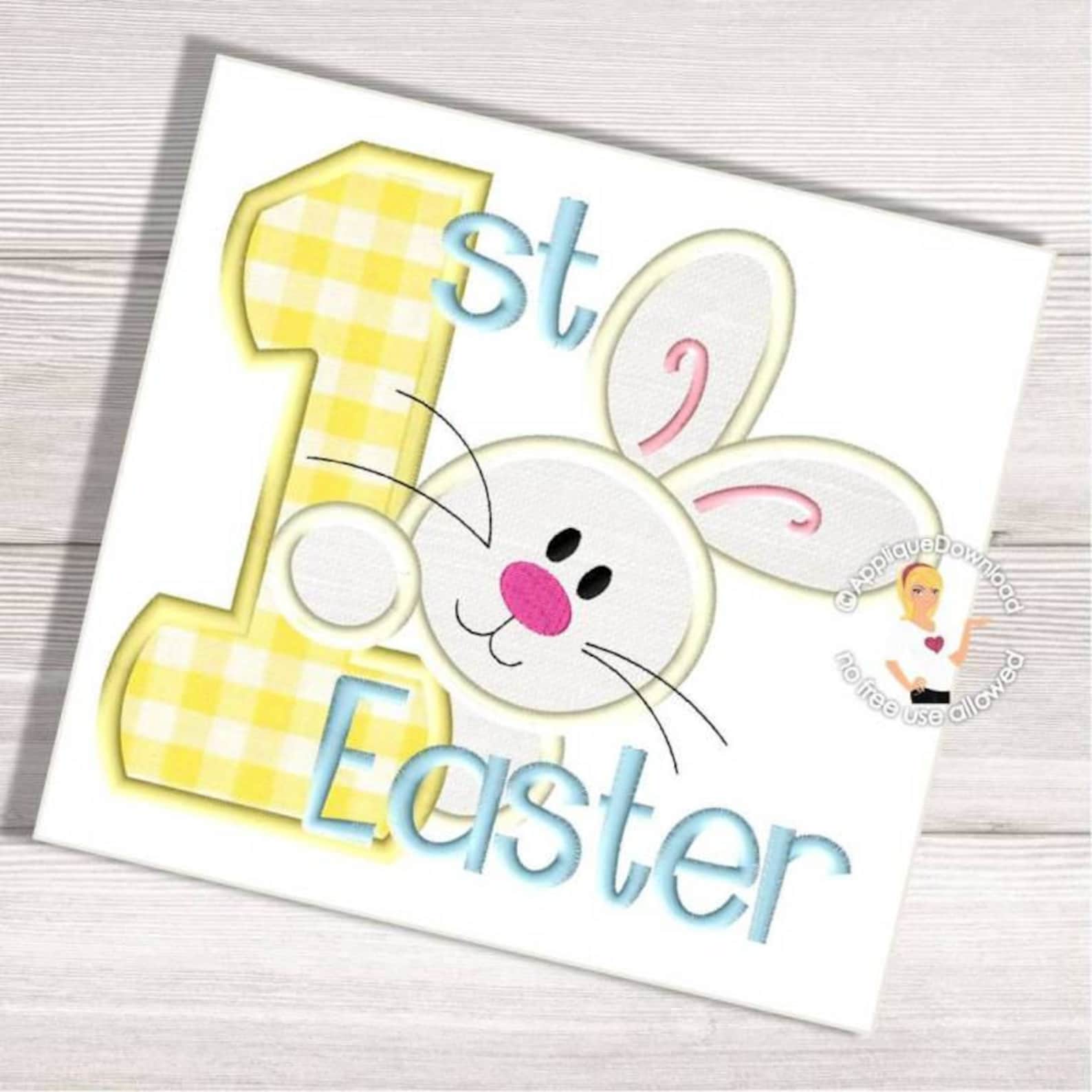 Baby's First Easter Applique 4 sizes Instant Download Etsy