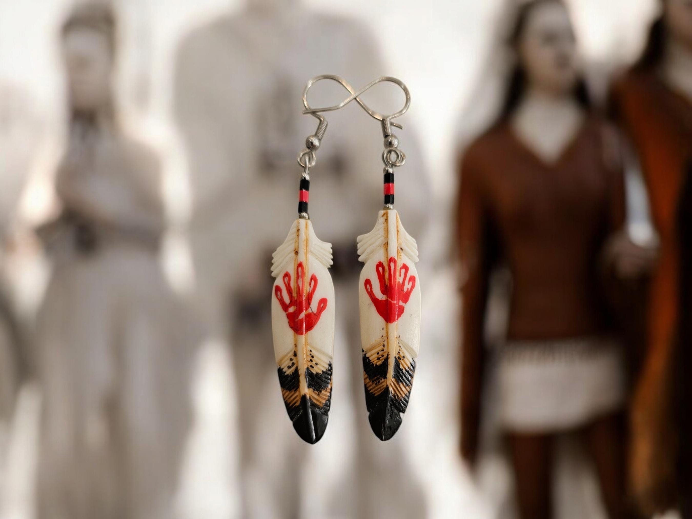 Native Americans Feather Earrings - Main Image