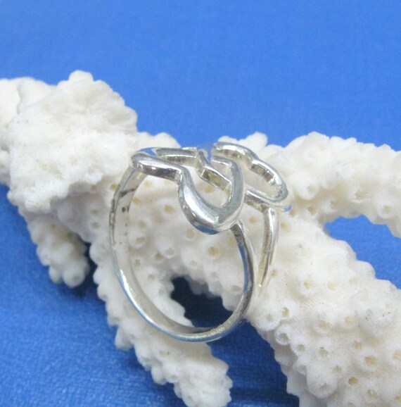 Double heart statement rings interlocked hearts e… - image 10