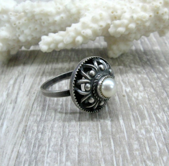 Russian Antique Vintage rings for women Faux pear… - image 10