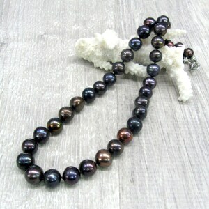Real black pearl necklace Clearance