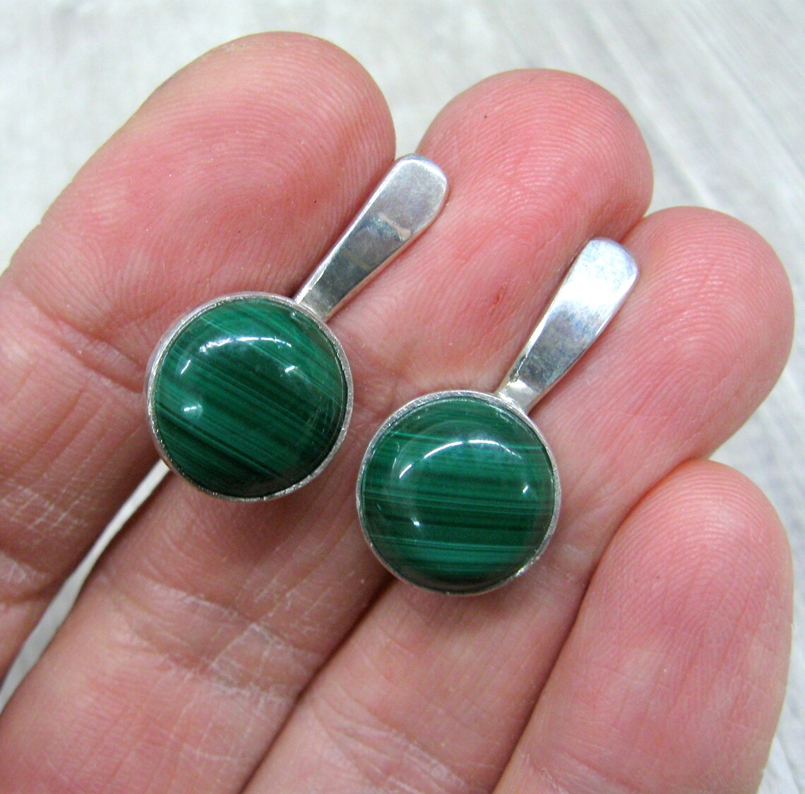 Keziah Earrings in Malachite main image 1
