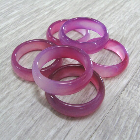 Natural stone 2024 band rings
