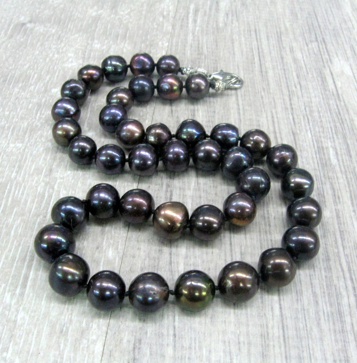Real black pearl necklace Clearance