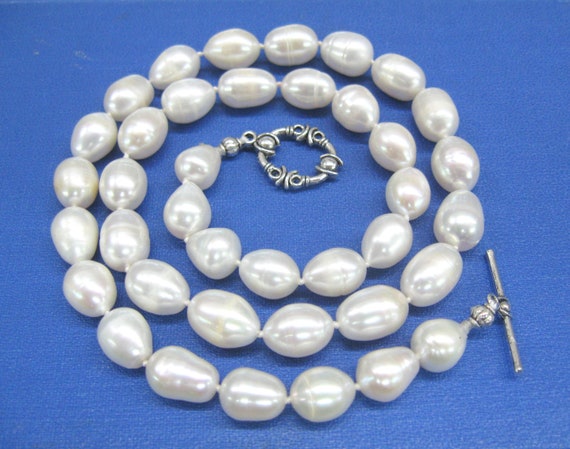 Oval Freshwater Pearl Necklace Rice 
