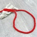 Skysk Natural Red Coral Rondelle Necklace – 14-48 Inches, Silver Plated, Handmade, Nickel-Free