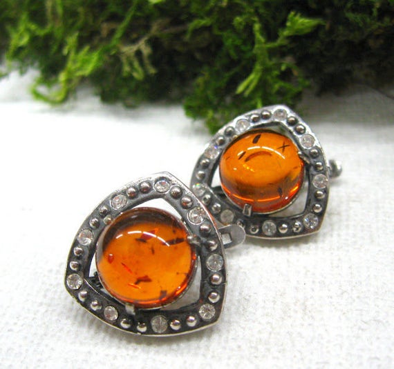 Gift idea for women Baltic Amber earrings ring se… - image 3