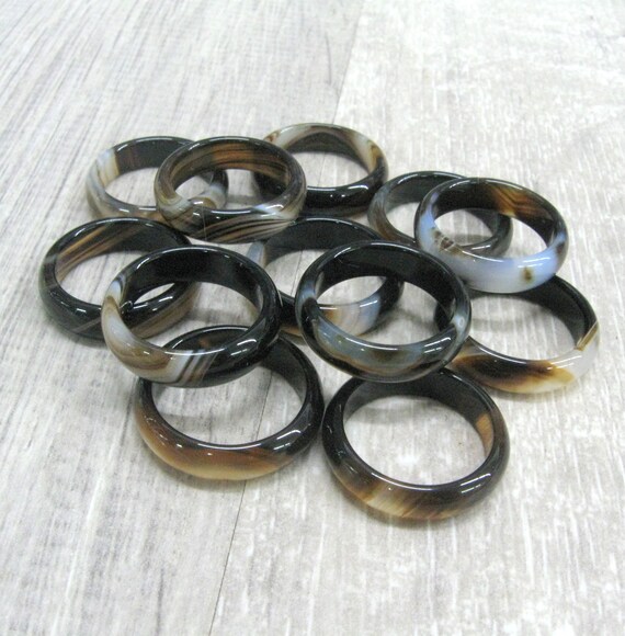 Four Stone Stack Bronze Rings Four Stone Stack Bronze Rings