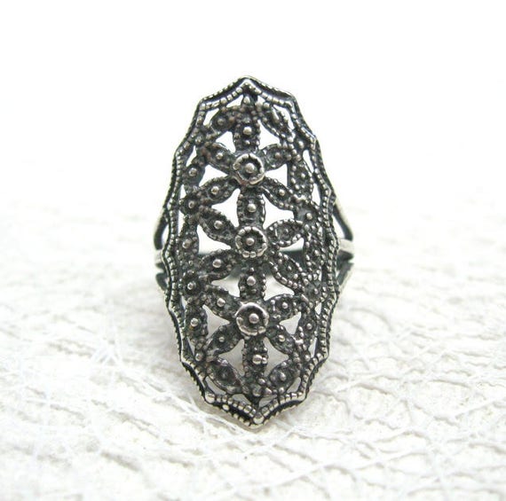 Russian Vintage rings for women girlfriends Gothic