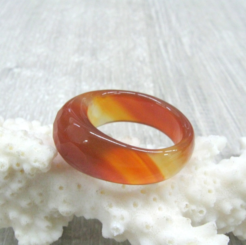 Carnelian agate ring main image 1