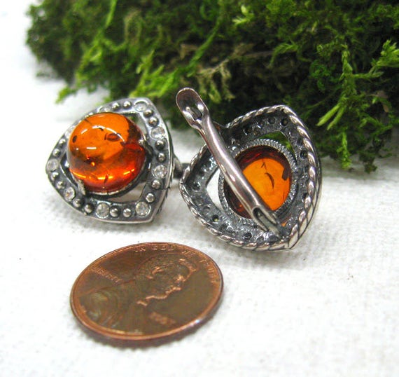 Gift idea for women Baltic Amber earrings ring se… - image 4