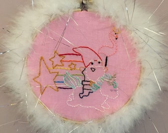 Embroidery, Hoop Art, Unicorn, Gnome, Sparkly, Pride Art