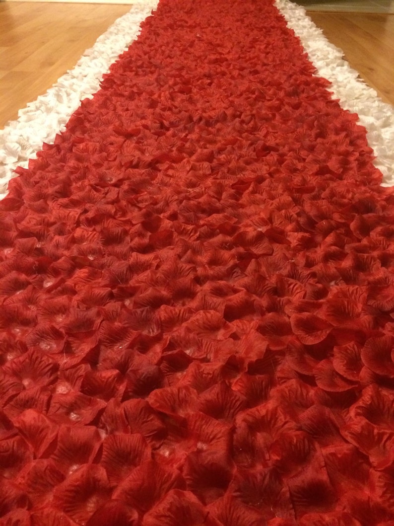 Custom Rose Petal Aisle Runner Etsy