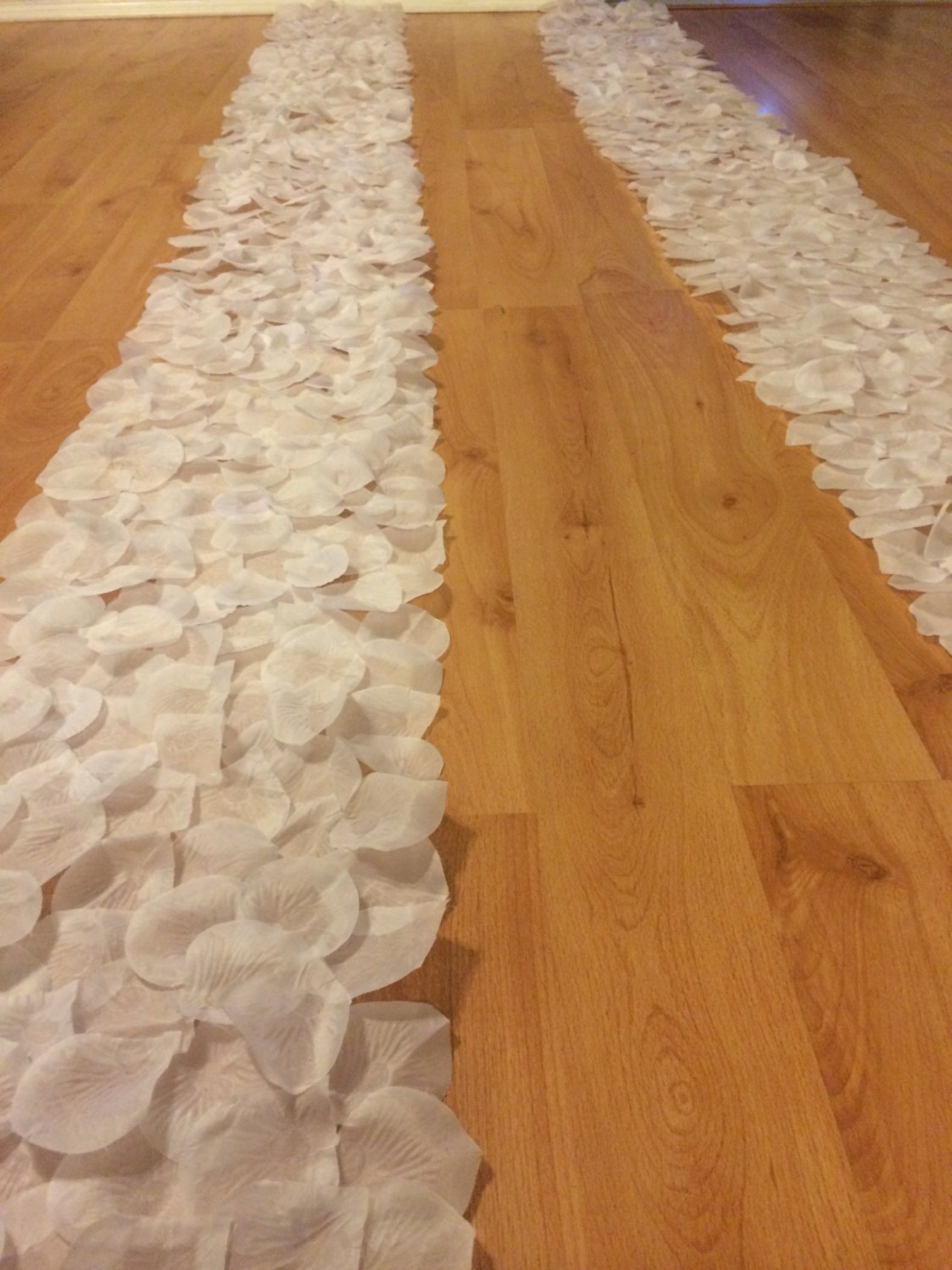 White Rose Petal Aisle Runner Border Etsy