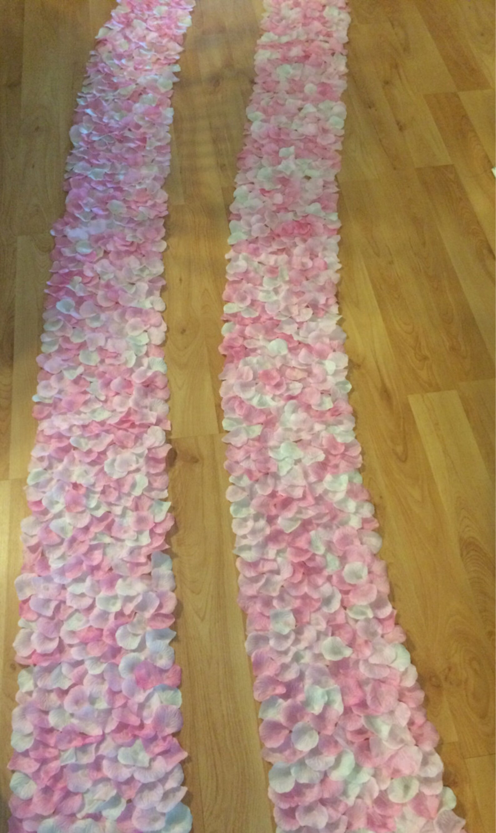Custom Rose Petal Aisle Runner Border Pink. Etsy