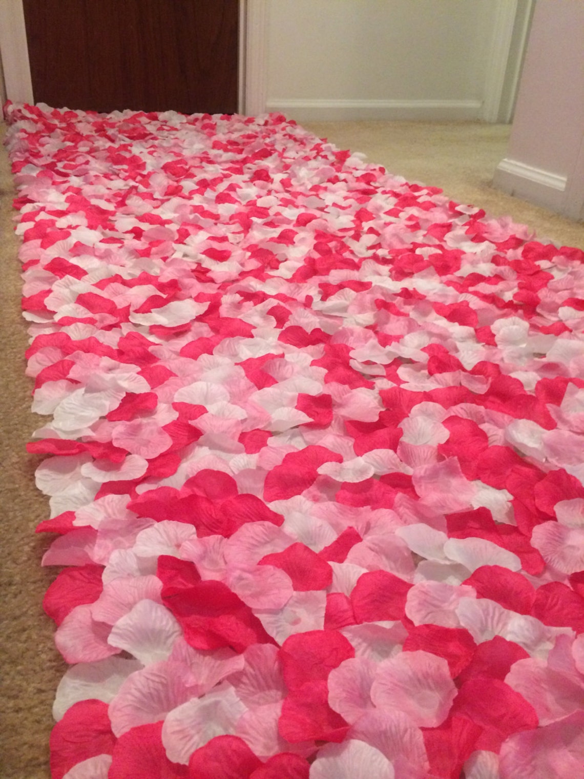 Rose petal aisle runner Etsy