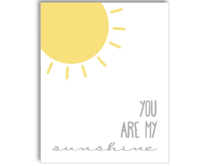 You Are My Sunshine Nursery Printable Etsy
