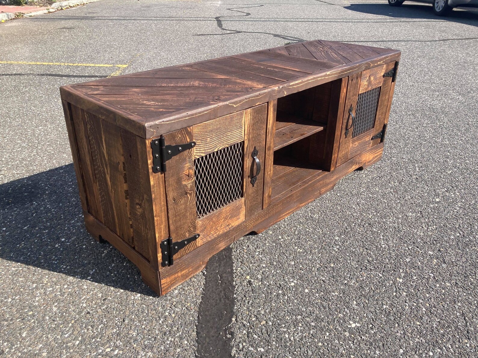 Pallet/rustic/reclaimed TV Stand Etsy