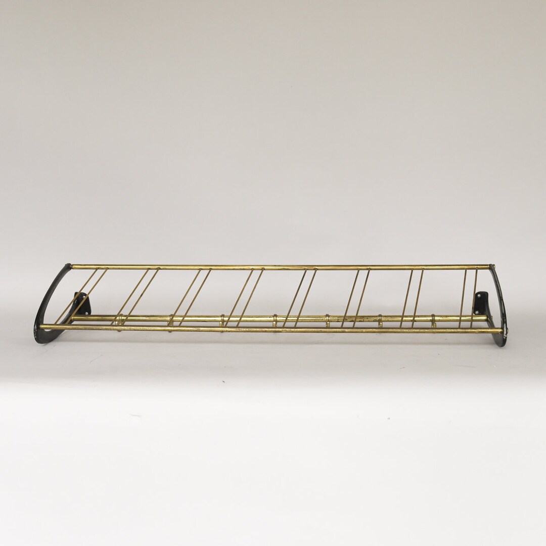 Midcentury Coat Rack/ Goldcolored Wall Coat Rack/ Hallway Etsy
