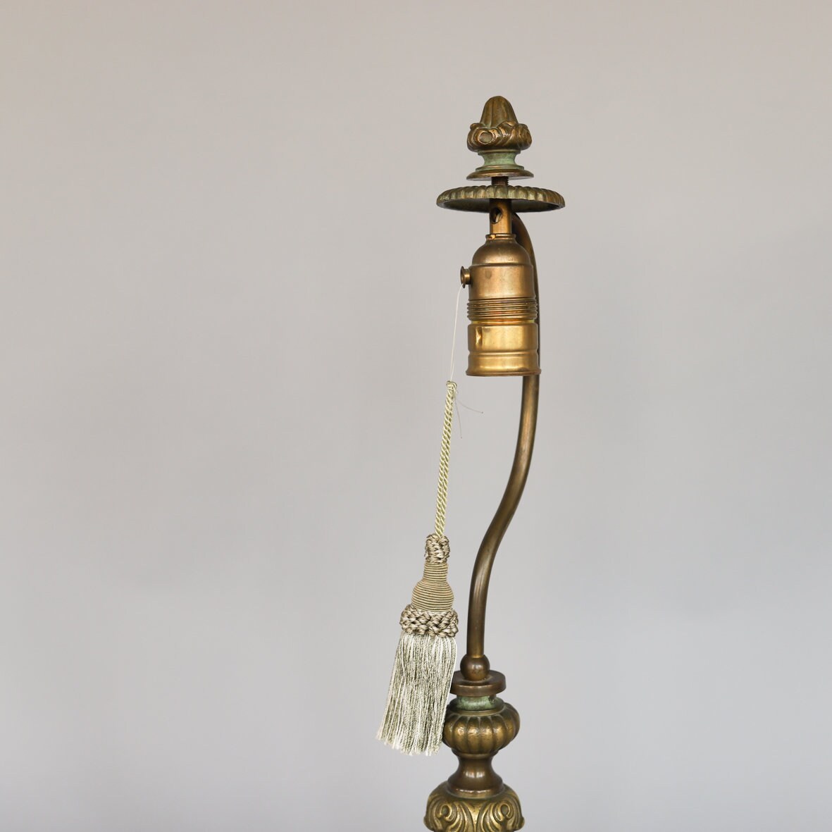 Vintage Brass Lamp Base With Beautiful Details Etsy