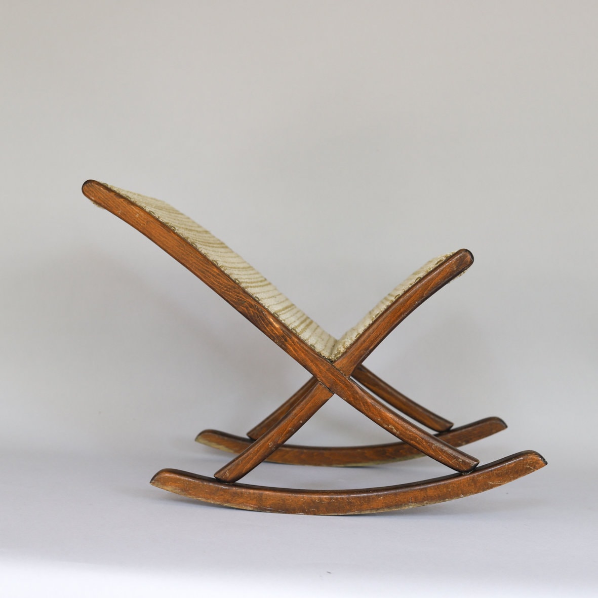 RESERVED for Roseann: Old Wood Footstool, Rocking Old Foot Stool, Footrest,  Interior Design, Home Furniture 