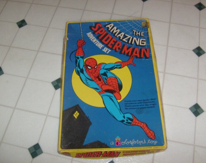 Vintage Colorforms AMAZING SPIDERMAN ADVENTURE Set Complete Playset ...