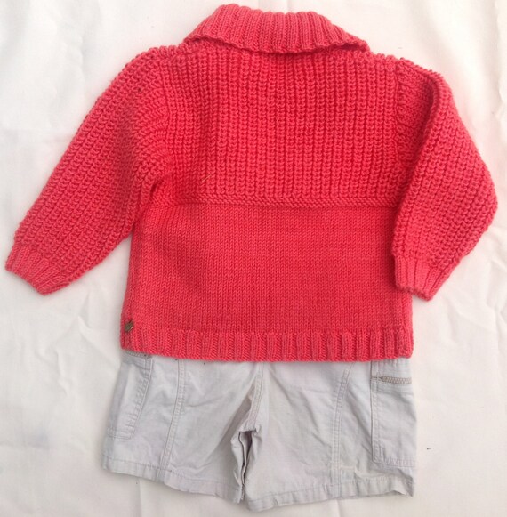 Boys Cardigan Sweater Boys Orange Sweater Cable Knit Etsy
