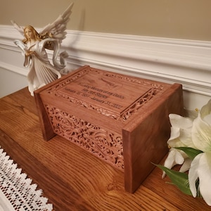 Acoustic Guitar Cremation Urn, Musician Wood Box for Human Ashes, String Guitar Burial Box, Memorial Keepsake Urn for Cremains