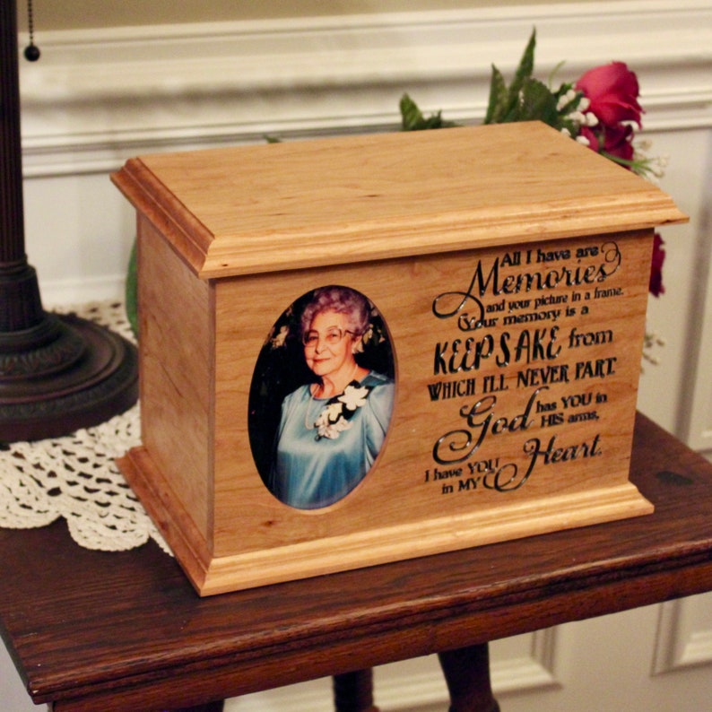 Urns For Human Ashes Picture Urn Keepsake Cremation Urn Urn Etsy