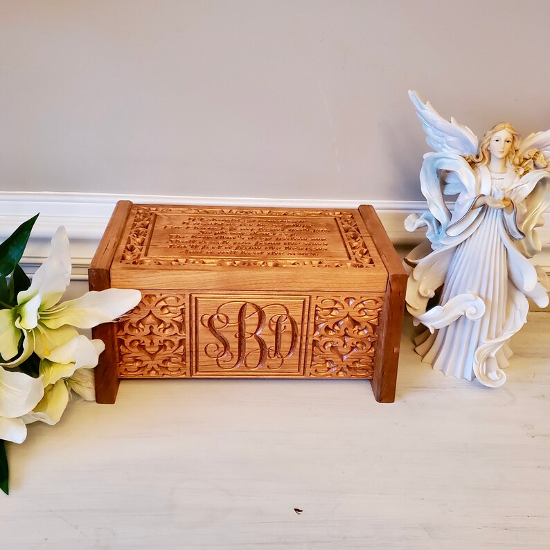 Monogram Urns Custom Wood Urns for Humans Personalized Etsy