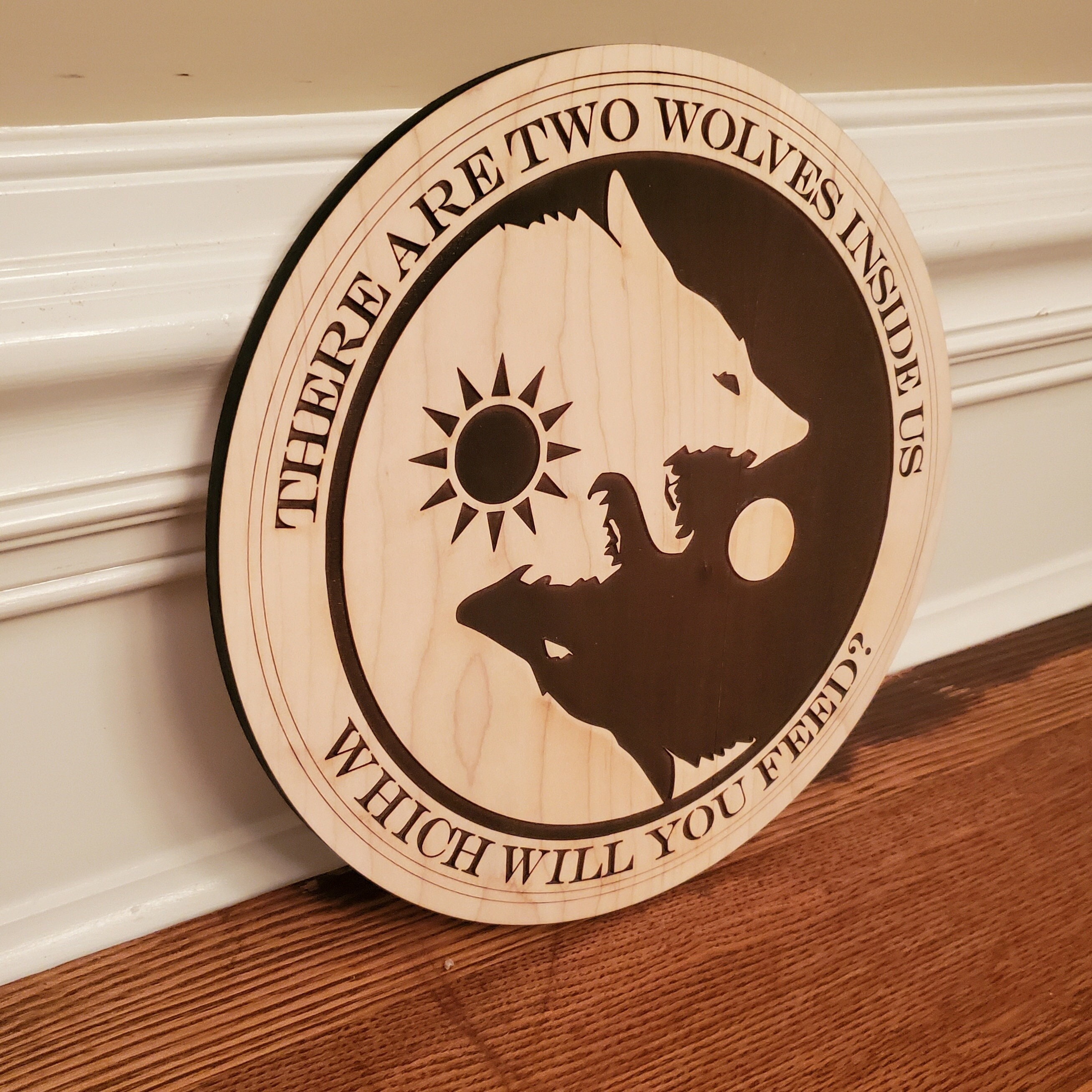 Wolf Art Wolves Art Tale of Two Wolves Art Native American - Etsy
